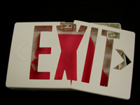 Replace broken electrical exit signs with AddLight Photoluminescent Exit Signs